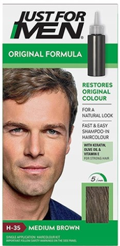 Крем-фарба для волосся з окислювачем Just For Men Shampoo-in Haircolour H35 Medium Brown 66 мл (5010934001856)