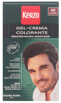 Крем-фарба для волосся з окислювачем Kerzo Dye For Man Cream Gel Light Brown 40 castano 100 г (3140100137538)