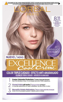 Крем-фарба з окислювачем L'Oreal Paris Excellence Creme Tinte 8.11-Rubio Claro Ceniza 192 мл (3600523942367)