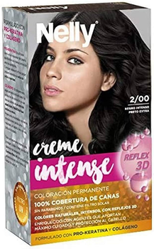 Крем-фарба з окислювачем Nelly Creme Intense Tint 2 Intense Black 60 мл (8411322222087)