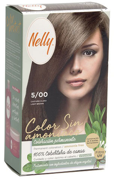 Farba kremowa bez utleniacza Tinte Pelo Nelly S-Amoniaco 5 Castaño Claro 60 ml (8411322244393)