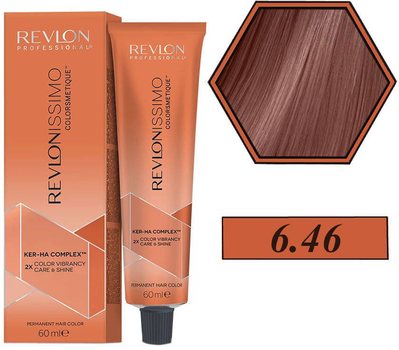 Farba kremowa z utleniaczem do włosów Revlon Professional Revlonissimo Colorsmetique 6.46 60 ml (8007376057227)