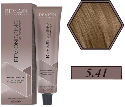 Farba kremowa z utleniaczem do włosów Revlon Professional Revlonissimo Colorsmetique 5.41 60 ml (8007376057616)