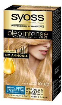 Farba kremowa z utleniaczem do włosów Syoss Oleo Intense Permanent Hair Color 10-00 Very Light Blonde 70 ml (8410436389648)
