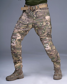 Тактичні штурмові штани UATAC Gen 5.2 XL Мультикам Ліс з наколінниками