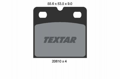 Тормозные колодки TEXTAR 2061005 Jaguar XK, XJ 420698451A, 420698451D, C2C13800