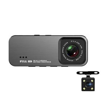Відеореєстратор RIAS DVR 701 3.19" Full HD з виносною камерою заднього виду Grey (3_02726)