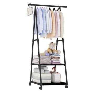 Напольная вешалка-стойка для одежды RIAS Coat Rack Triangular передвижная 160х55х42см Black (3_02763)