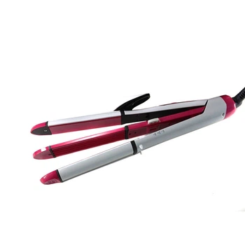 Плойка, Праска, Випрямляч, Гофре для волосся 3в1 Gemei GM 2966 Red (2_006620)