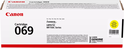 Картридж Canon 069 MF752Cdw/MF754Cdw/LBP673Cdw Yellow (1900 страниц) (5091C002)