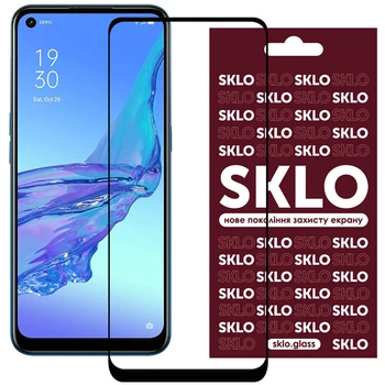 Защитное стекло SKLO 3D для Oppo A74 4G / Realme 8 / 8 Pro Черный