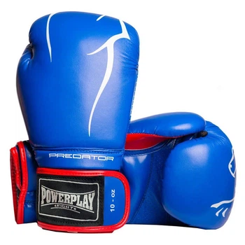 Боксерские перчатки PowerPlay 3018 Jaguar 12 унций синие (5DF45BBEA499)