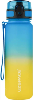 Пляшка для води UZSPACE Gradient 3026 500 мл Жовто-блакитна (6955482332962)