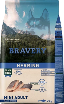 Сухий корм BRAVERY Herring Mini Adult для дорослих собак дрібних порід з оселедцем