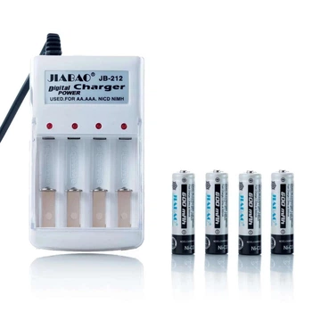 Зарядное устройство с АА аккумуляторами (4 шт) Jiabao Digital Charger JB-212 (3278)