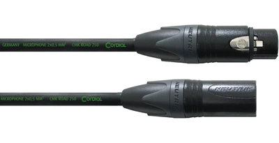 Микрофонный кабель XLR Male — XLR Female 5м Cordial CRM 5 FM-BLACK