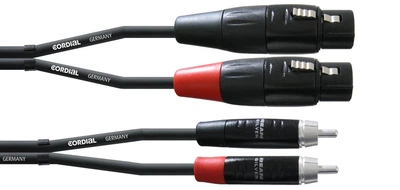 Коммутационный кабель 2хXLR — 2хRCA 1.5м Cordial CIU 1,5 FC