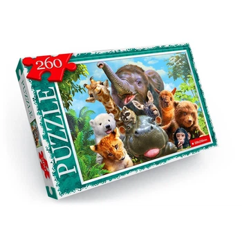 Пазлы детские "Животные" Danko Toys C260-12-02, 260 элементов