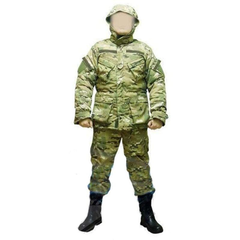 Зимовий камуфляжний костюм, бушлат та штани Мультикам -20 C Pancer Protection 60