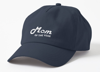 Кепка Унисекс Malfini с принтом Mom of the year для мамы Темно-синий