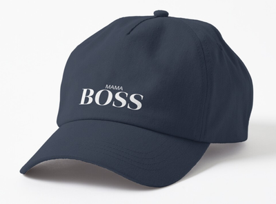 Кепка Унисекс Malfini с принтом Мама Boss для мамы Темно-синий