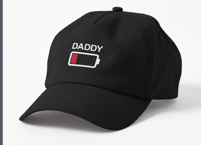 Кепка Унисекс Malfini с принтом Daddy села батарейка для папы Черный