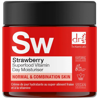 Krem do twarzy Dr. Botanicals Strawberry Superfood Vitamin C Day Moisturiser 60 ml (7061284944261)