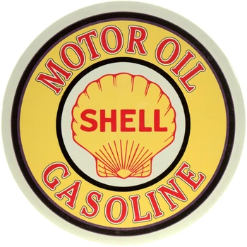 Металлическая табличка "Shell (Motor Oil Gasoline)" (ms-001370)