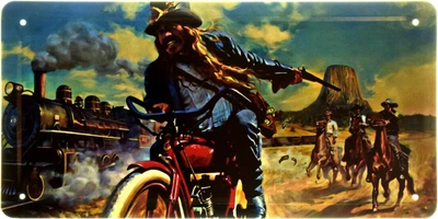 Металлическая табличка "Cowboy & Indian" (ms-103571)