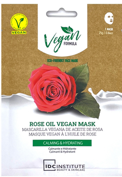 Маска для обличчя Idc Institute Rose Oil Vegan Mask Calming y Hidrating 25 г (8436591922216)