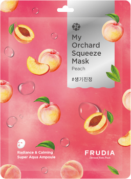Maseczka do twarzy na tkaninie Frudia My Orchard Squeeze Mask Peach 20 ml (8803348040231)