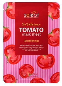 Тканинна маска для обличчя Soleaf So Delicious Tomato Mask Sheet Brightening 25 г (8809389032846)