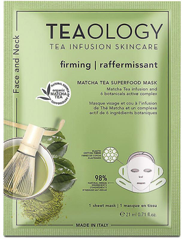 Тканинна маска для обличчя Teaology Matcha Tea Firming & Nourishing Mask 21 мл (8050148500919)