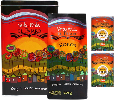 Чай мате Чай Oranżada Yerbera банку Yerba Mate 500 г Кокос (5901138965719)