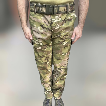 Штани зимові тактичні софтшелл флісові Accord, розмір L, Мультикам, утеплені штани для військових