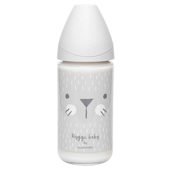 Пляшка для годування Suavinex Bottle Silicone Teat 3 Positions Біла 240 мл (8426420015844)