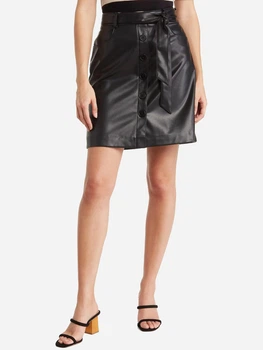 Юбка из искусственной кожи мини осенняя женская Calvin Klein 679980174 6 Черная (1159788849)