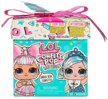 Lalka L.O.L. Surprise Confetti Pop Birthday Display 8 niespodzianek (589969EUC/Display12)