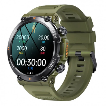 Тактические, спортивные смарт часы для военных UWatch Smart Storm Military Green с возможностью совершать звонки