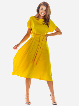 Sukienka trapezowa damska Awama A296 106797 M Żółta (5902360540248)