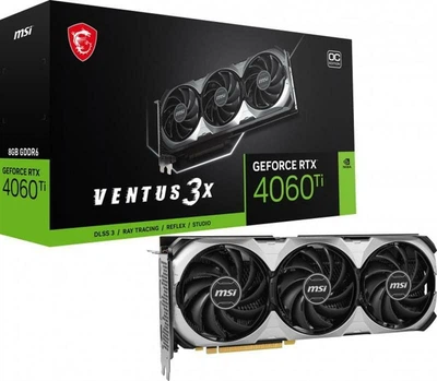 Відеокарта MSI RTX 4060 Ti 8GB GDDR6 Ventus 3X OC (GeForce RTX 4060 Ti VENTUS 3X 8G OC)