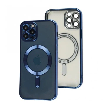 Чехол Fibra Chrome with MagSafe + защита камеры для Apple iPhone 12 Pro (6.1") Blue