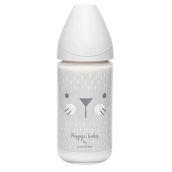 Пляшка для годування Suavinex Bottle Silicone Teat 3 Positions Біла 240 мл (8426420015844)