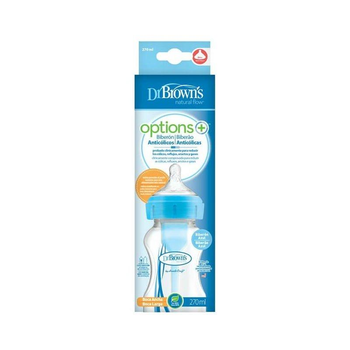Пляшка для годування Dr. Brown's Baby Bottle Wide Mouth PP Blue 240 мл (72239325483)