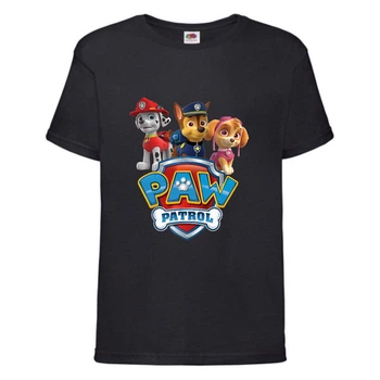 Футболка дитяча Щенячий патруль (Paw Patrol) чорна (puppies-5-black) розмір 104 см