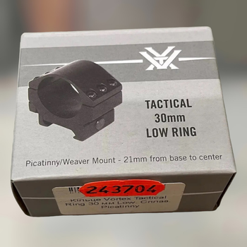 Кріплення для оптики – кільце Vortex Tactical Ring 30 mm, Low (TRL), Picatinny, кільце для прицілу 30 мм низьке