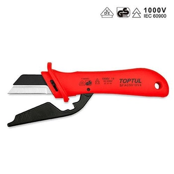 Нож для снятия изоляции с пяткой TOPTUL 1000V VDE SFAC5018V4 TNAS-7505