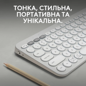 Клавиатура беспроводная Logitech Pebble Keys 2 K380s Tonal White UA (920-011852)