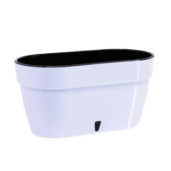 Горшок для цветов ASTI Window box 12 л белый-черный
