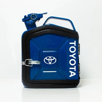 Подарок для мужчин Канистра-бар 5 л с маркой авто Toyota Синяя + 2 стакана в подарок Shop Monkeys (KA-Toyota-4223)